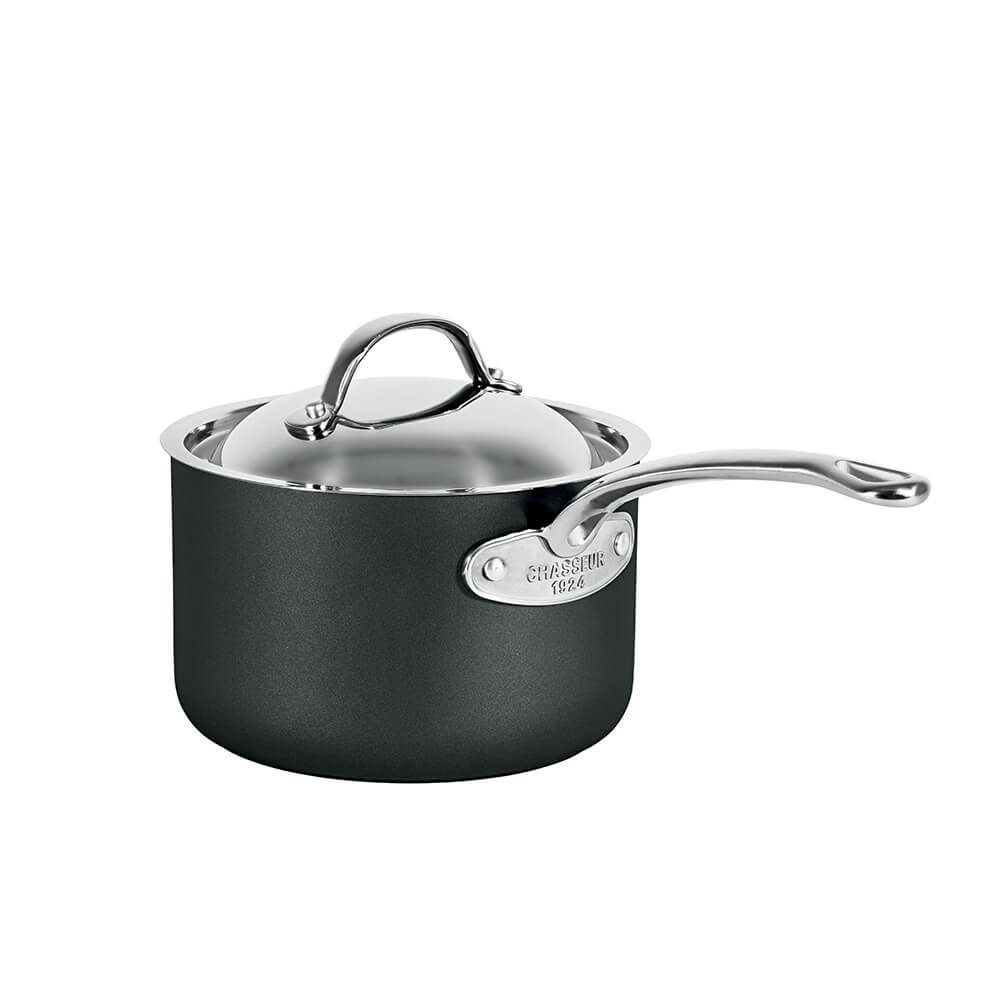 Chasseur Hard Anodised Saucepan with Lid