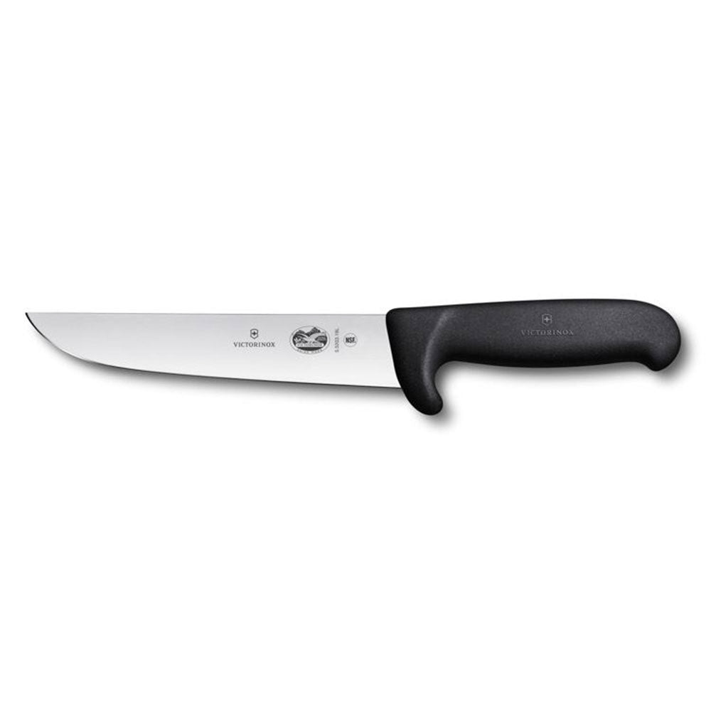 Safety Nose Black Butcher's Knife w/ Fibrox Handle 18cm