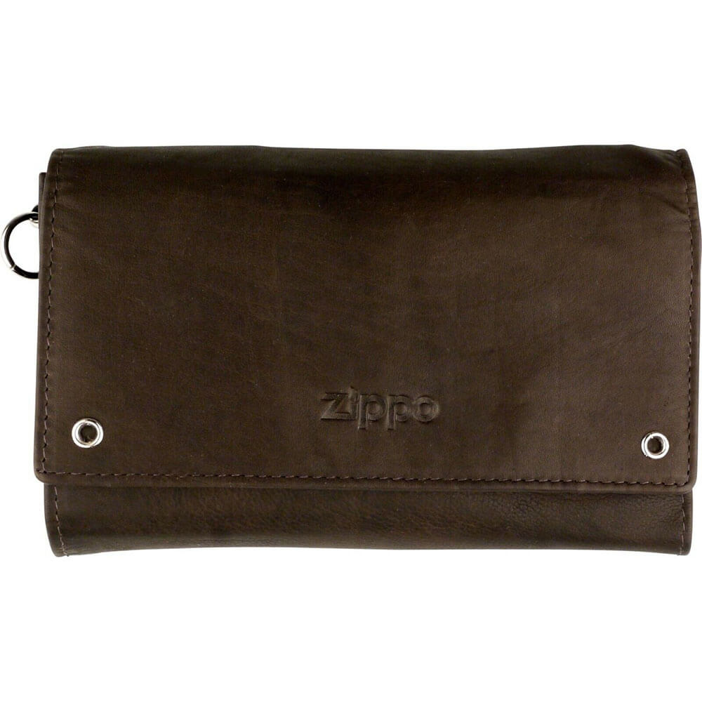 Zippo Leather Biker Wallet (Mocha)