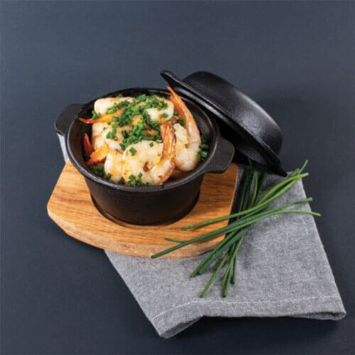 Pyrolux Pyrocast Garlic Pot with Maple Tray