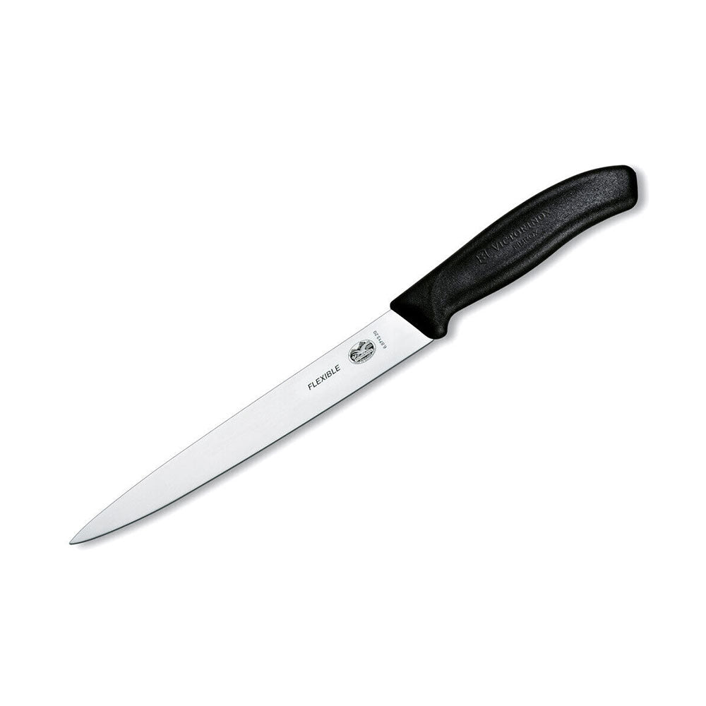 Flexible Wide Blade Filleting Knife in Gift Box 20cm (Black)