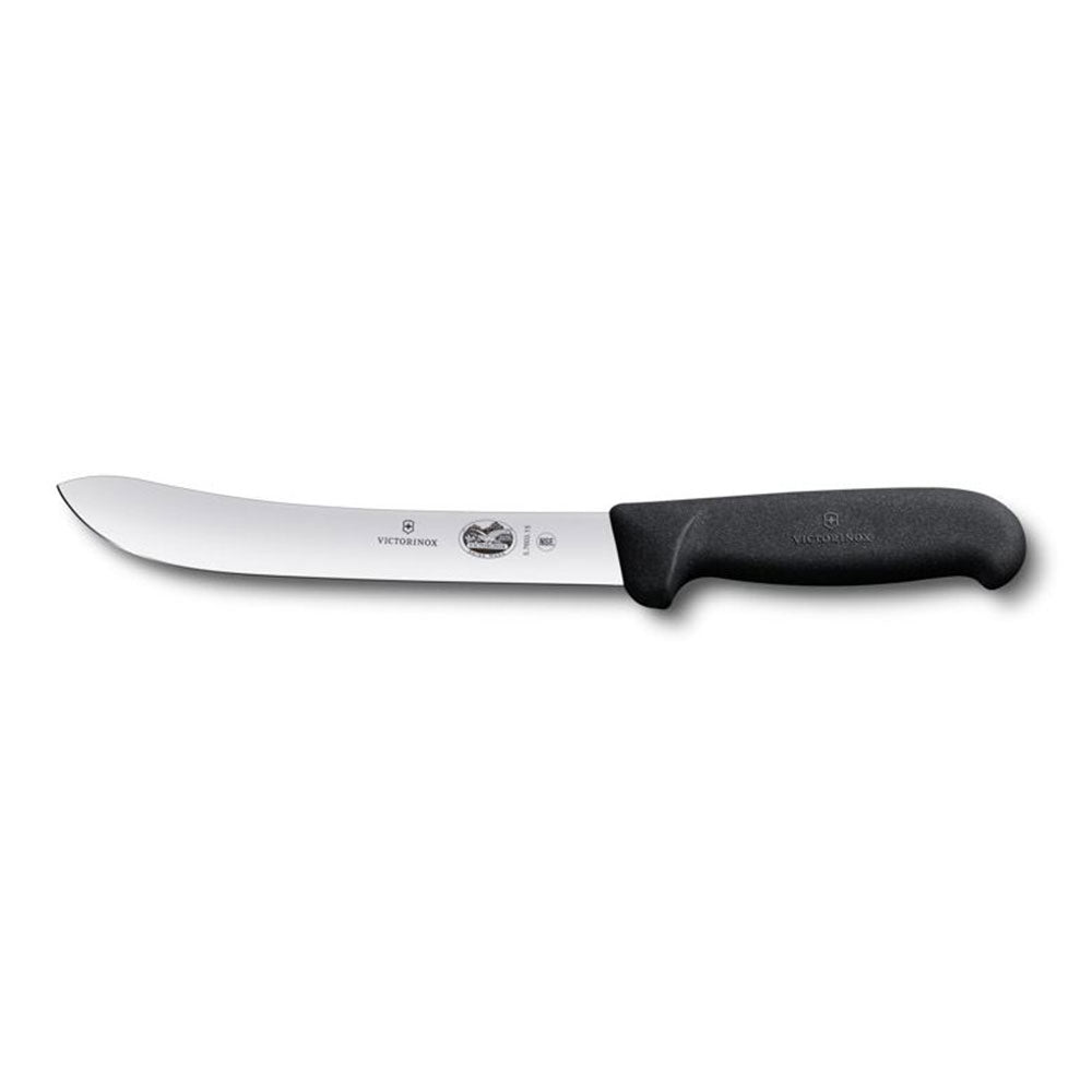 Heavy Stiff Blade Fibrox Butcher's Knife (Black)