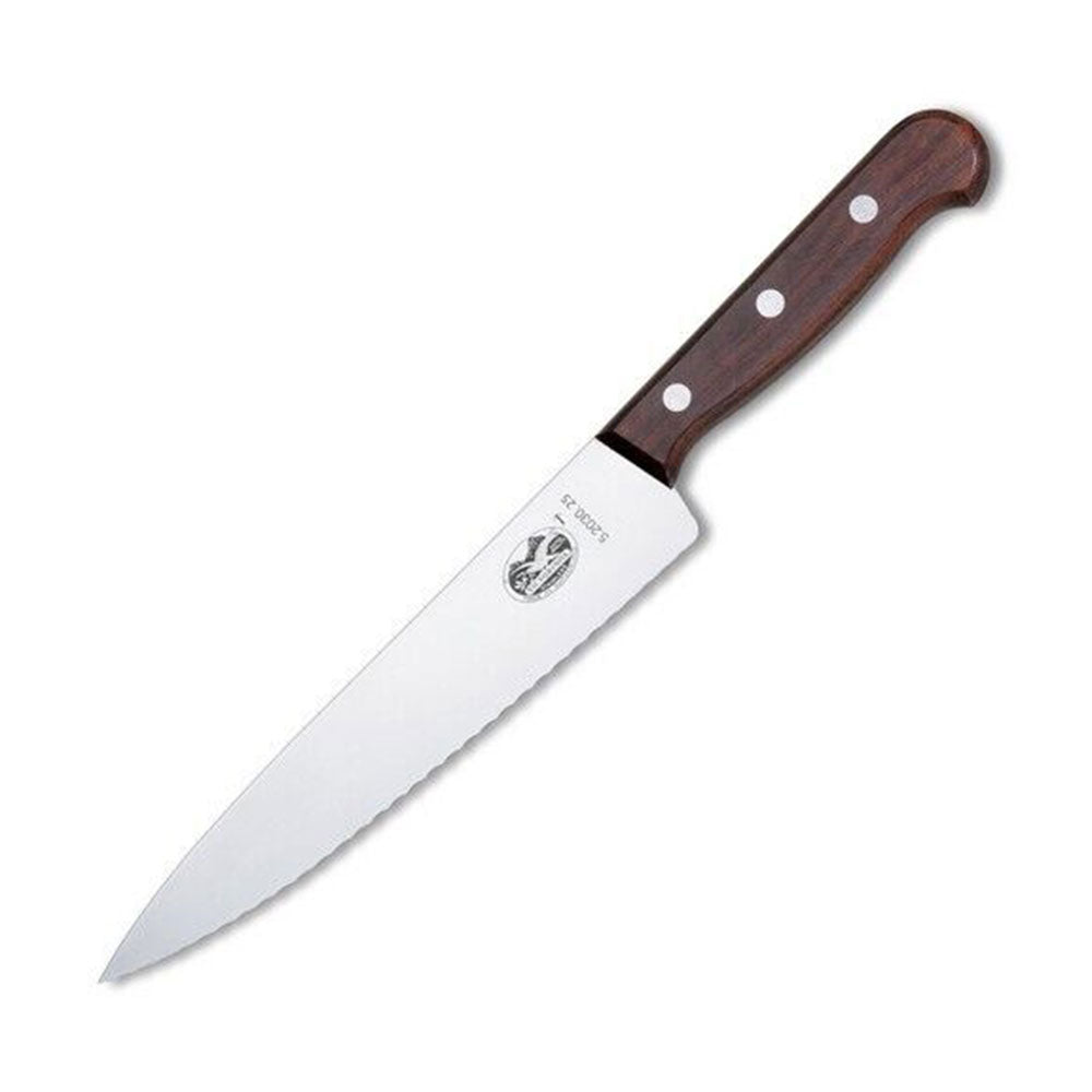 Victorinox Cooks Wavy Edge Carving Knife (Rosewood)