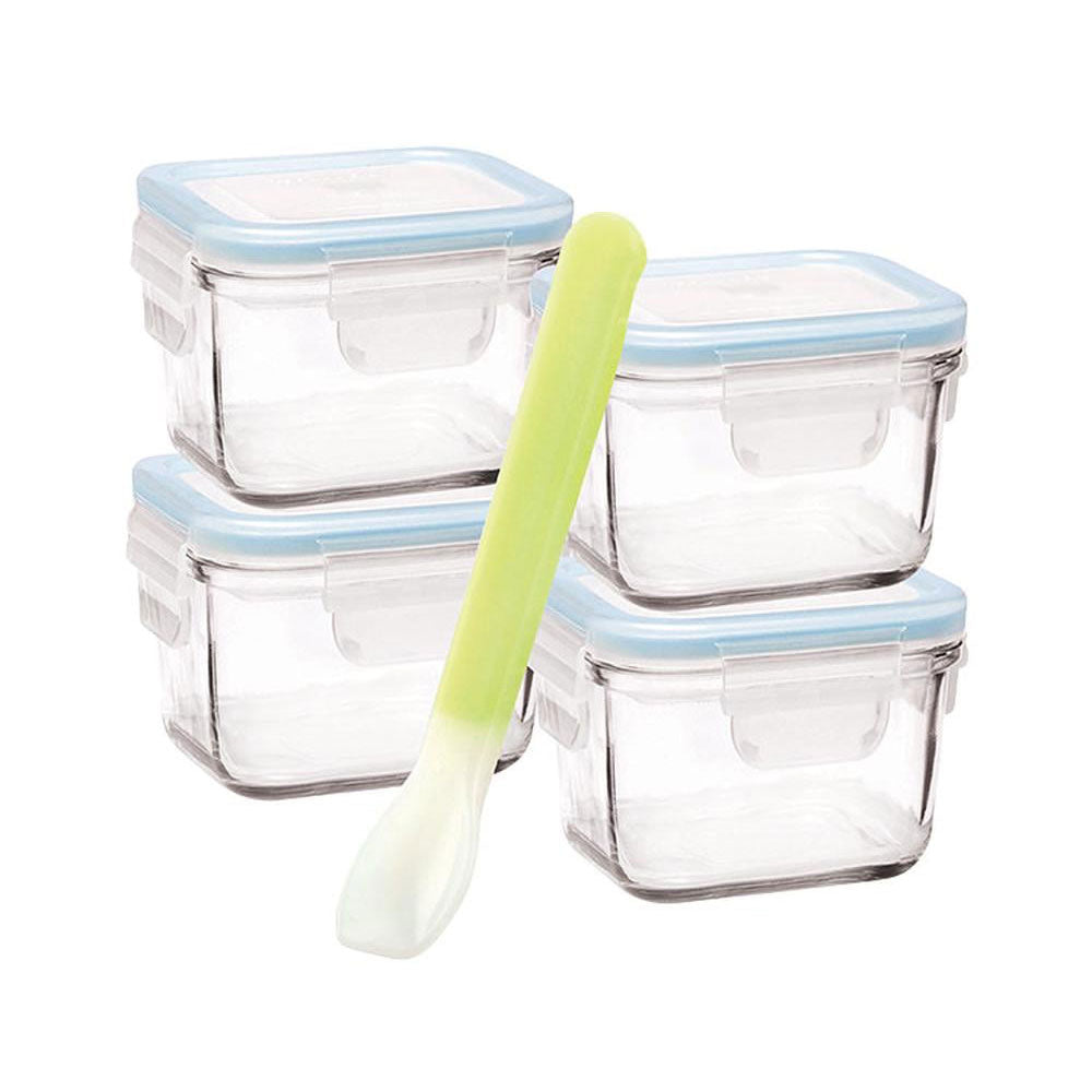 Glasslock Baby Set with Silicone Spoon