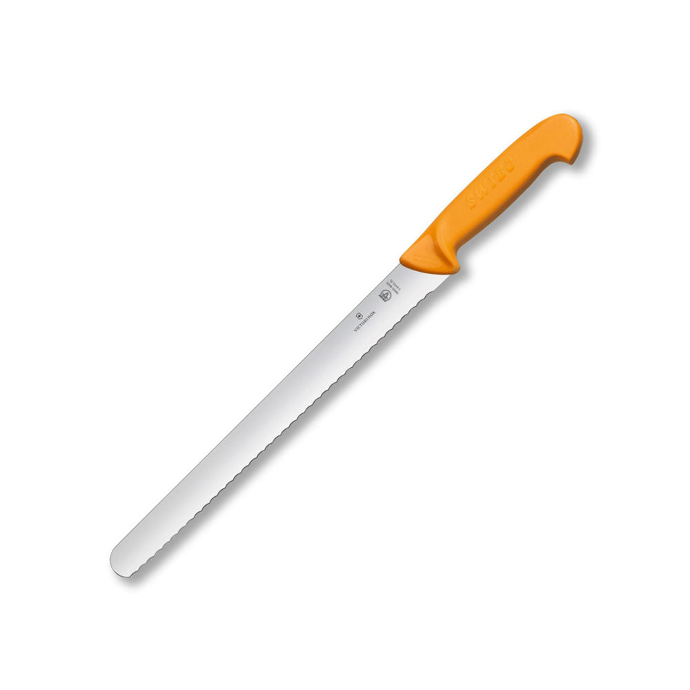 Swibo Round Wavy Blade Larding Knife (Yellow)