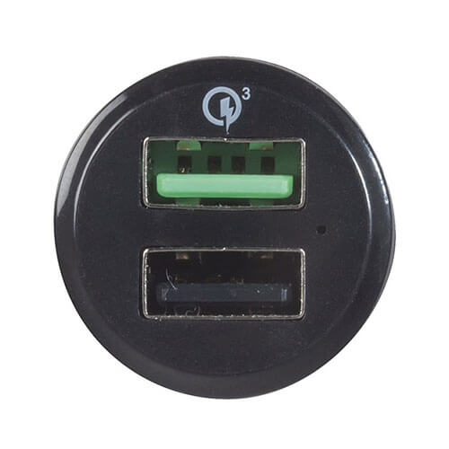 5,4A dobbel USB-billader med Qualcomm Quick Charge 3.0