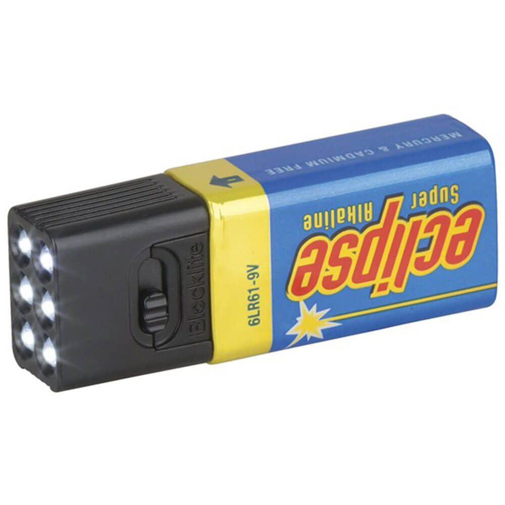 Luz LED Blocklite con batería de 9v.