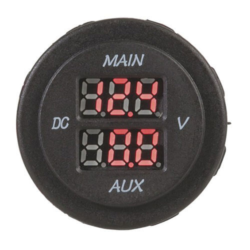 デュアルバッテリーLED電圧計