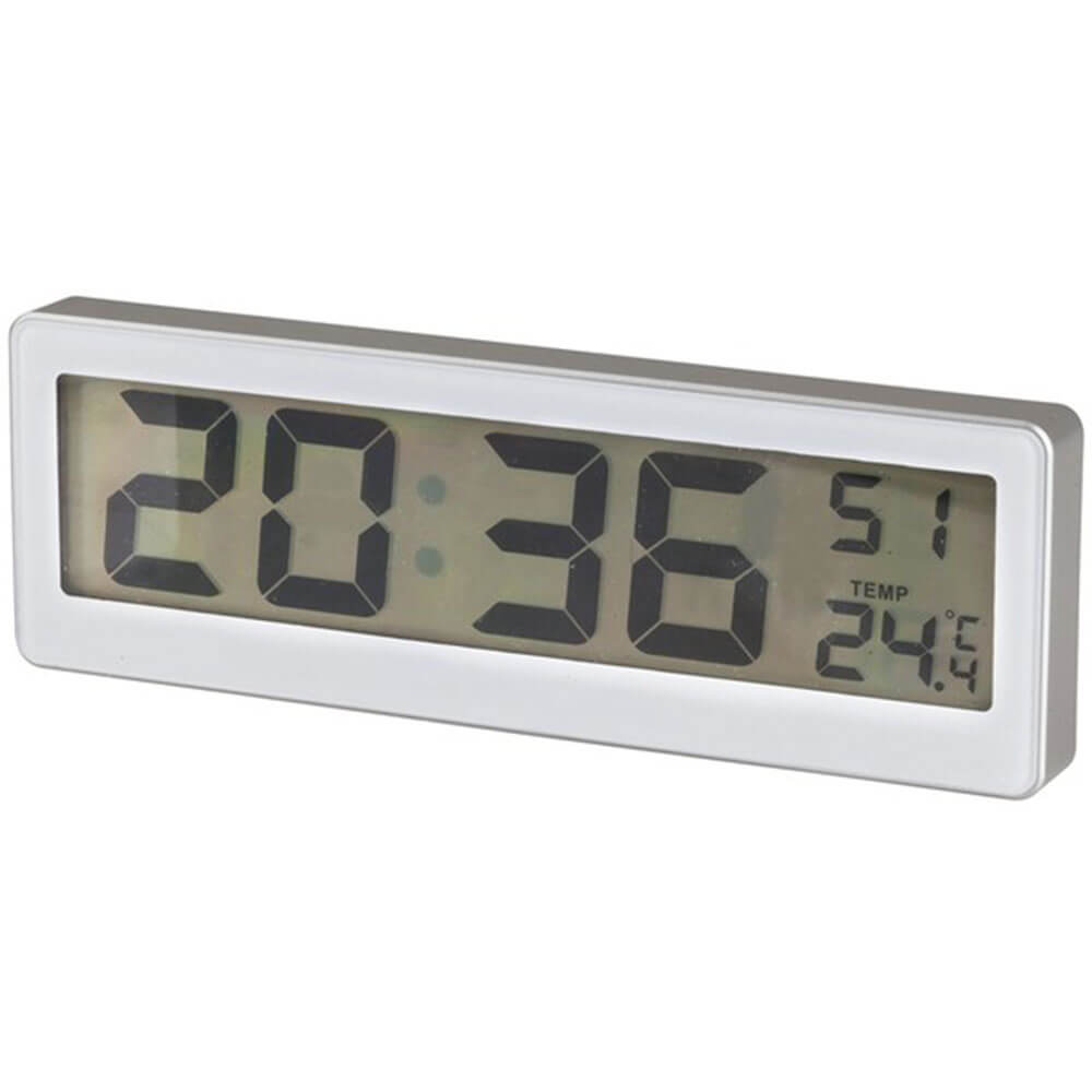 LCD-klokke med termometer