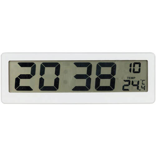 LCD-klocka med termometer