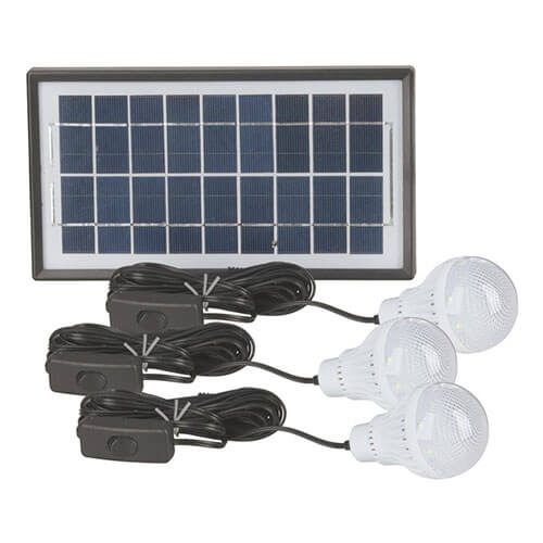 Kit d'éclairage LED à recharge solaire