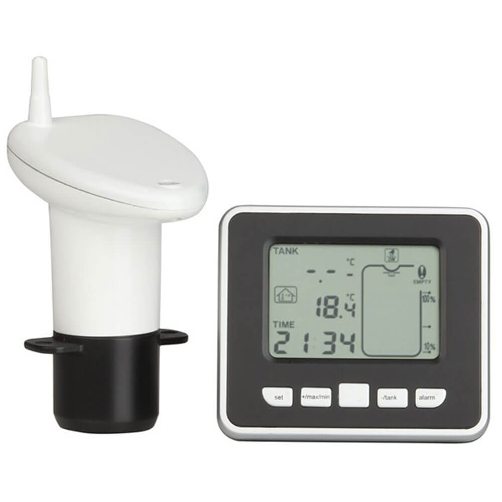 Ultrasonisk vanntanknivåmåler m/ termosensor
