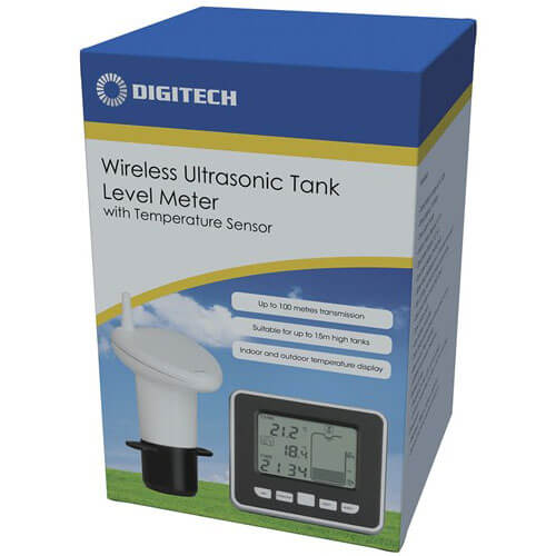 Ultrasonic Water Tank Level Meter w/ Thermo Sensor