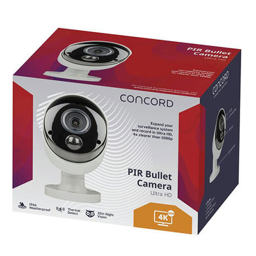 Concord AHD 4K PIR Bullet Camera CCTV Surveillance System