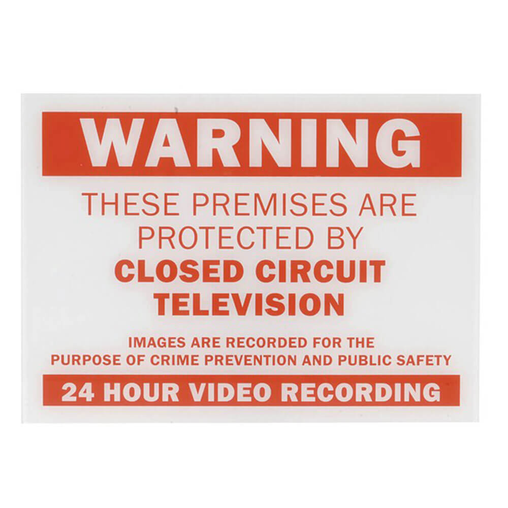 Panneau d'avertissement de vidéosurveillance rouge (210x297x1,5)