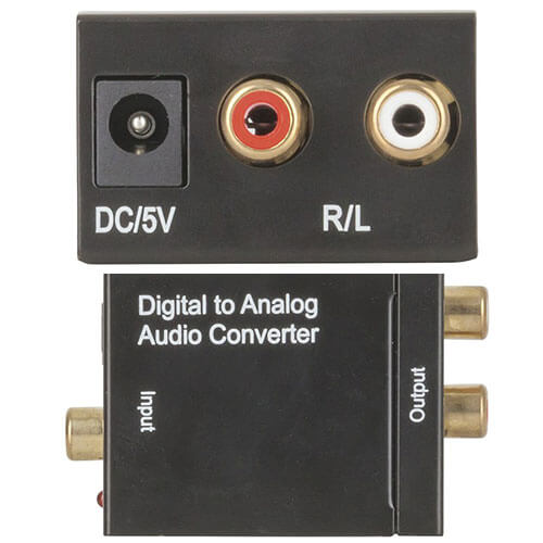 Convertidor de audio digital a analógico HQ (coaxial/óptico)