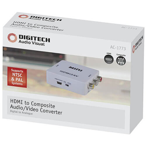 Digitech HDMI to Composite RCA Converter (A/V RCA USB PSU)