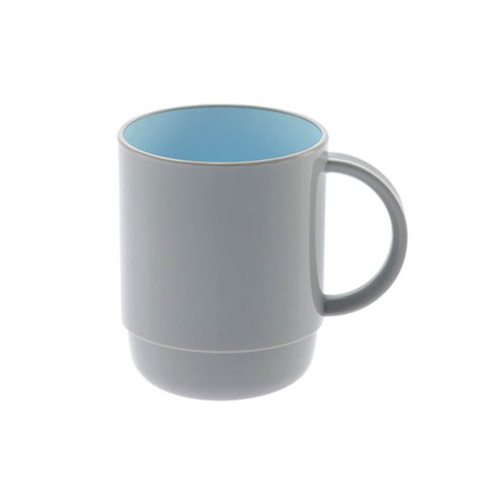 taza de plástico gris y azul 450 ml Blu/Gry