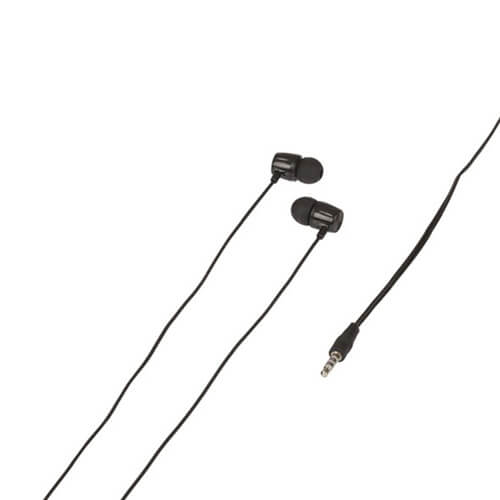auricolari stereo per l'orecchio interno da 3,5 mm (neri)