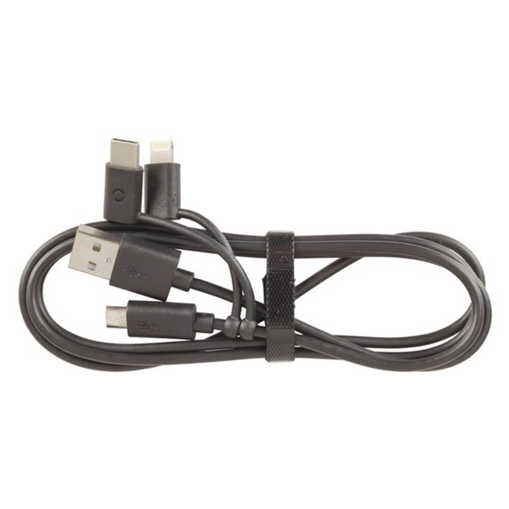 3 i 1 Lightning Micro TypeC USB-oplader/datakabelledning (1m)