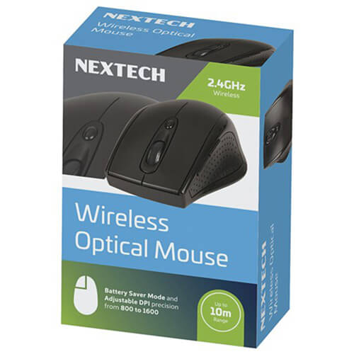 NEXTECH Wireless USB 5 Button Optical Mouse (800-1600DPI)