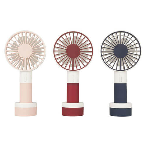 Personal Rechargeable Portable Fan w/ 3 Speed and LED Light