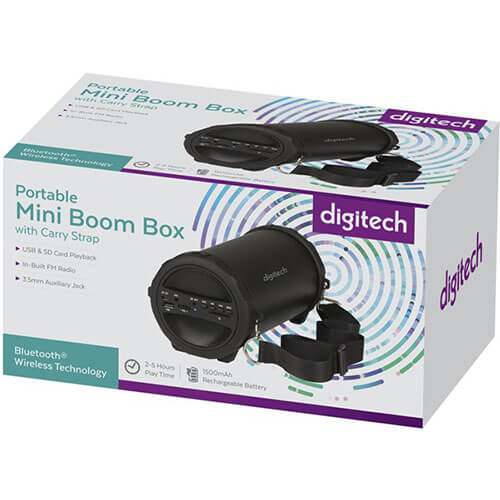 Digitech Mini Portable Boom Box Speaker with Bluetooth