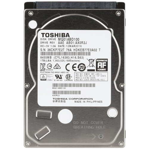 Toshiba 1TB 2.5" Internal Notebook HDD