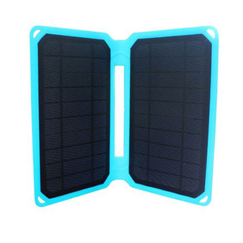 caricabatterie mobile solare da 10 W con uscita USB e cavo da 1 m