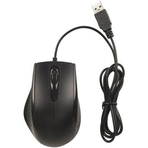 NEXTECH Wired USB Optical Mouse (1000DPI Black)