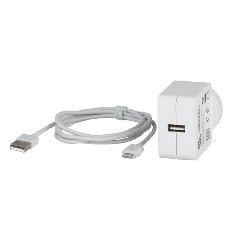 Wall Charger w/ Lightning Cable for iPhone iPad iPod (2.4A)