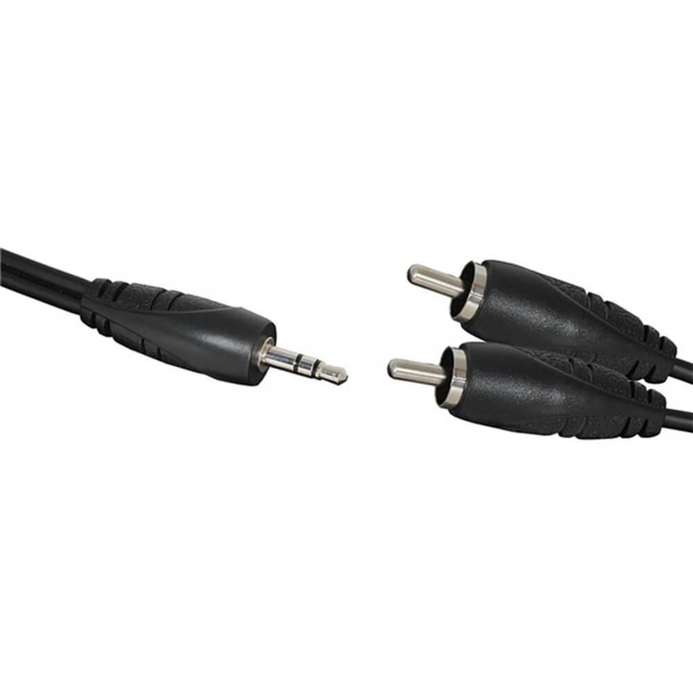 3.5mm Stereo Plug to 2 RCA Plugs Audio Cable (3m)