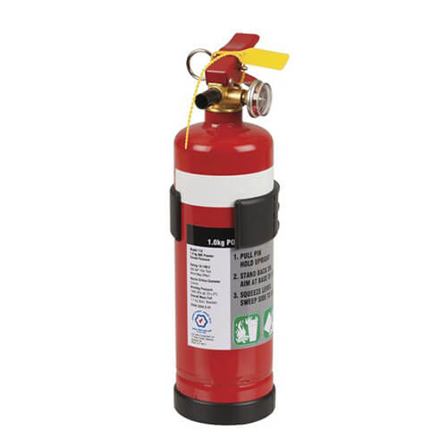 1kg Fire Extinguisher (1A:10B:E Plastic Bracket)