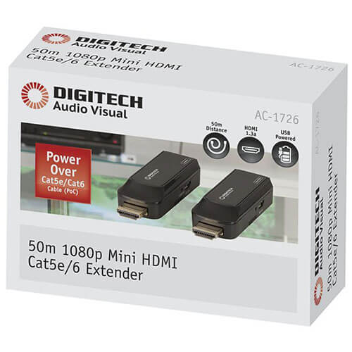 Digitech Extender HDMI Cat5E/6 1080P Mini (50m)