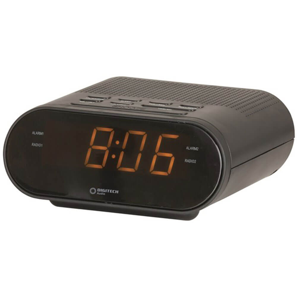 Reloj despertador LED compacto y portátil de 240 V con radio AM/FM