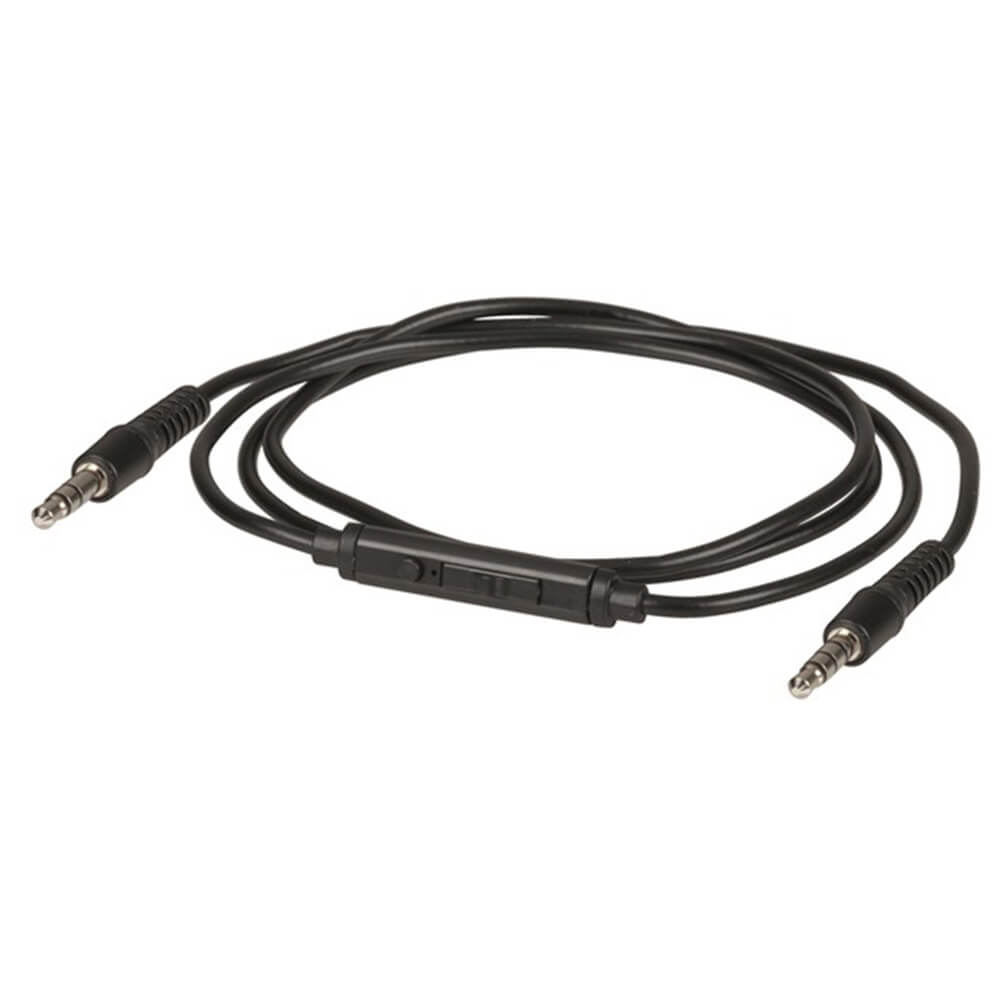 3.5mm Plug to Plug Cable with Mic and Volume Control (1m)