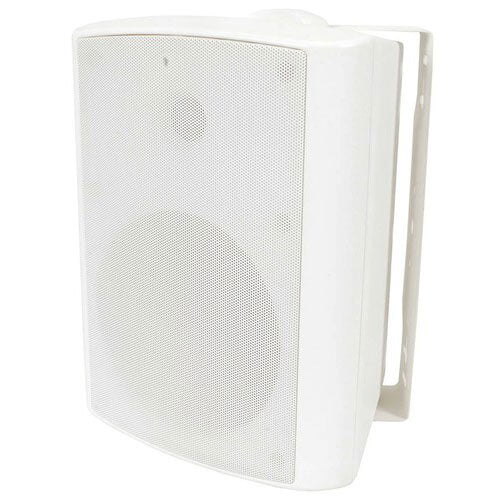 6.5" Indoor Outdoor 2way Adjustable Speaker w/ Mount (White)