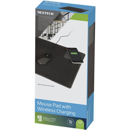 Nextech 2-in-1 Mouse Pad with Wireless Qi Charger