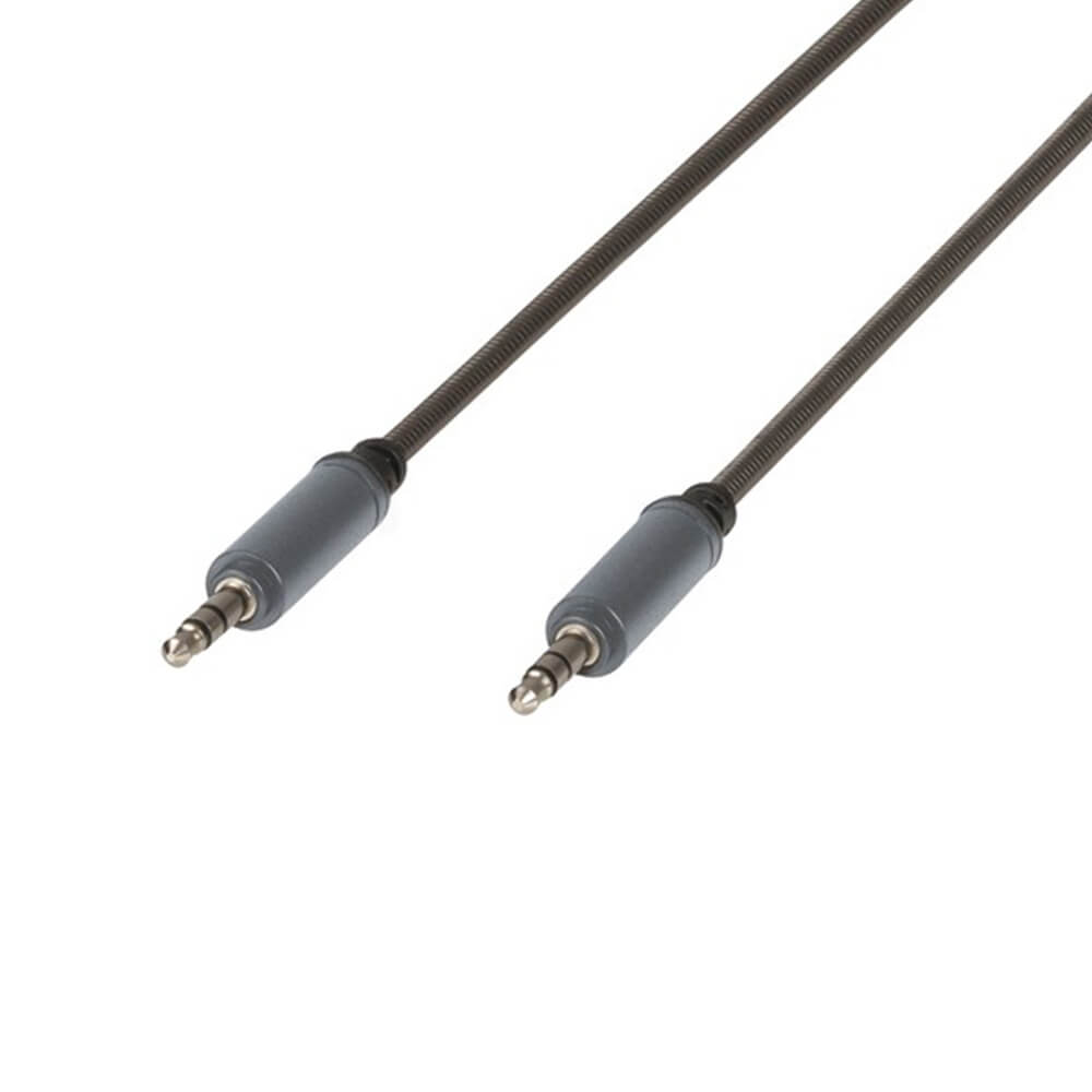 cable de audio estéreo blindado inoxidable de 3,5 mm (1 m)