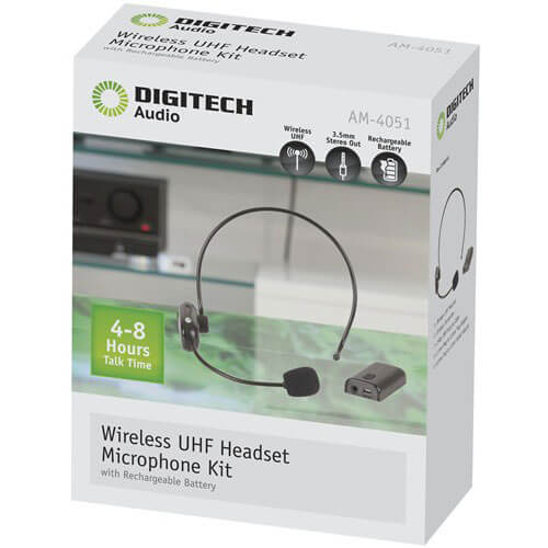 Digitech Audio Wireless Headset Microphone and Receiver Kit
