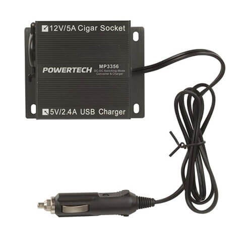 Convertidor Encendedor de Auto con Carga USB (5A 24V-12V DC-DC)