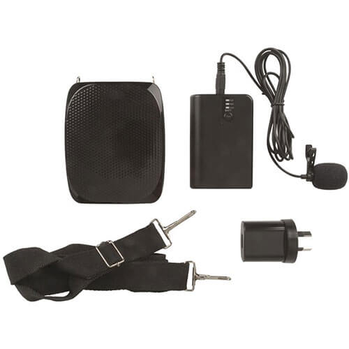 Wireless UHF Clip Lapel Microphone Receiver & Speaker System