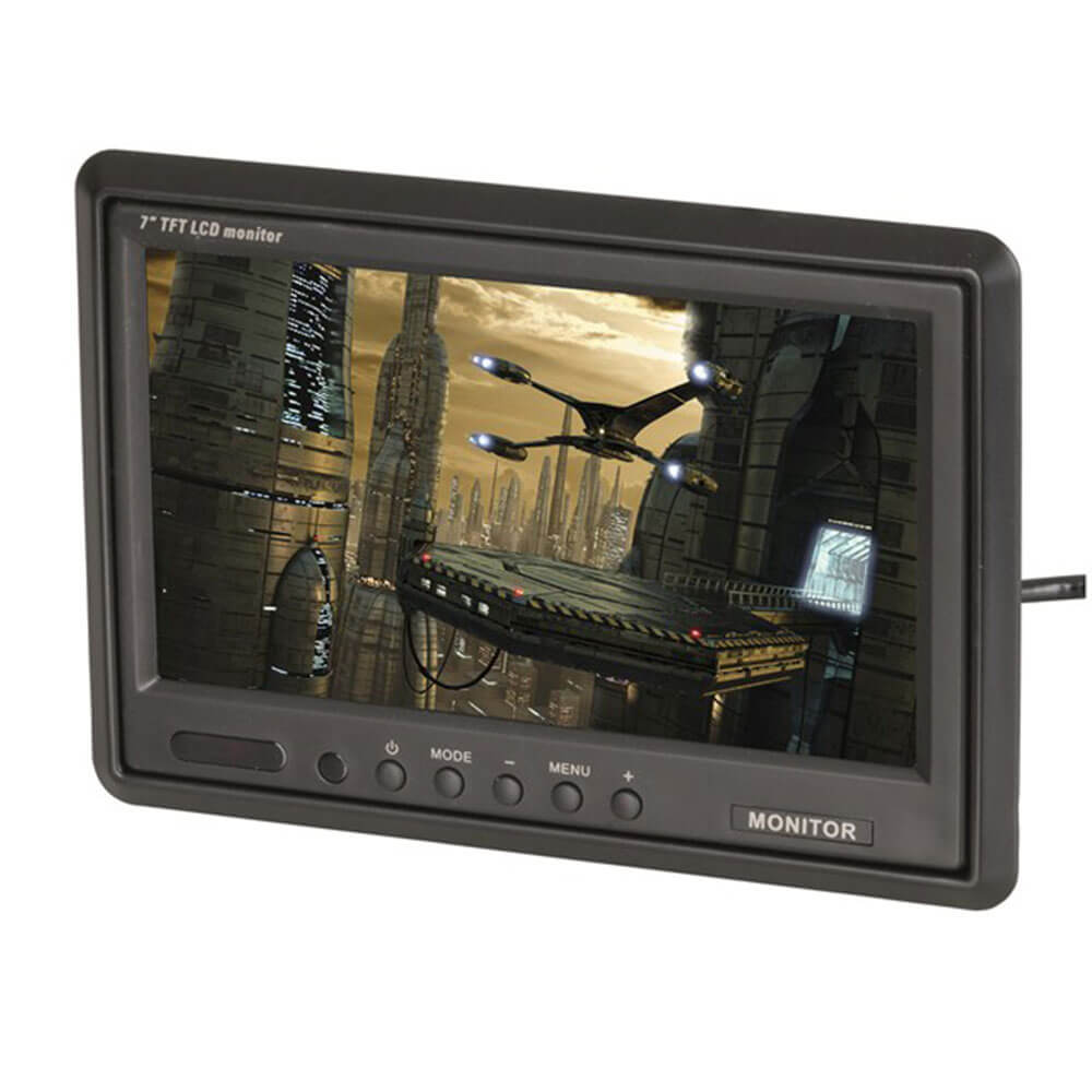 7" TFT LCD Widescreen Colour Monitor with IR Remote