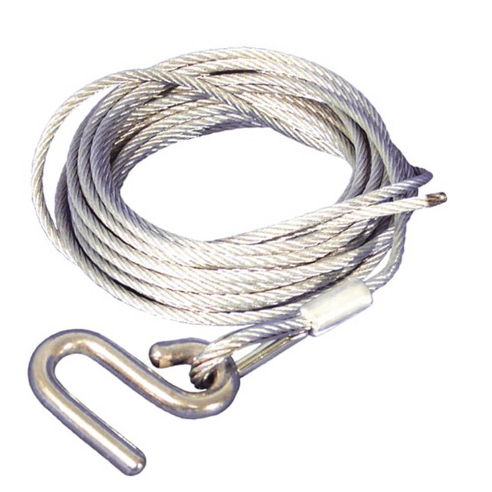 Winch Cable with S Hook (4mm x 6m)