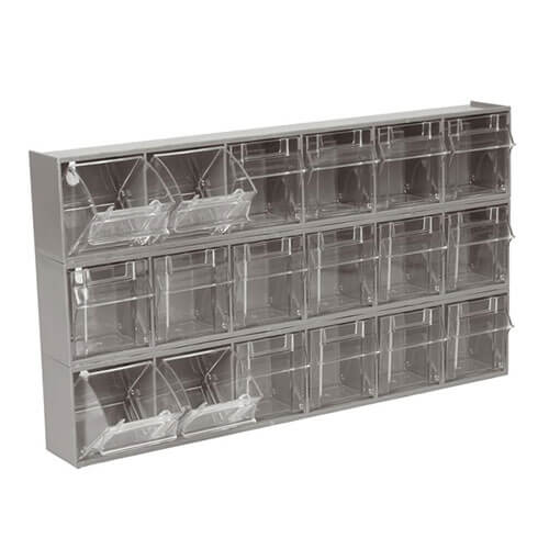 7 Large Compartment Storage Bins Rack Cabinet