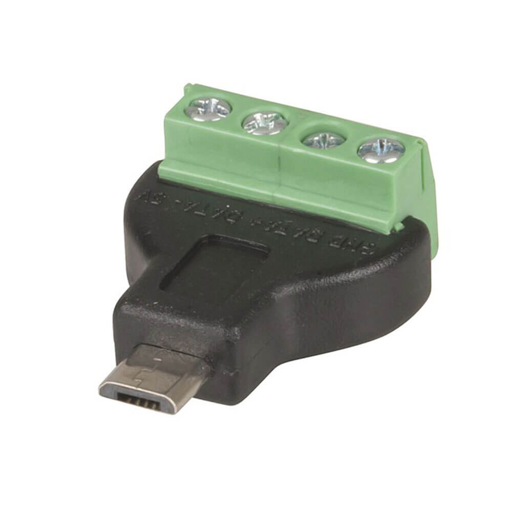 USB 2.0 Micro B Plug to 4-Way Screw Header Adaptor