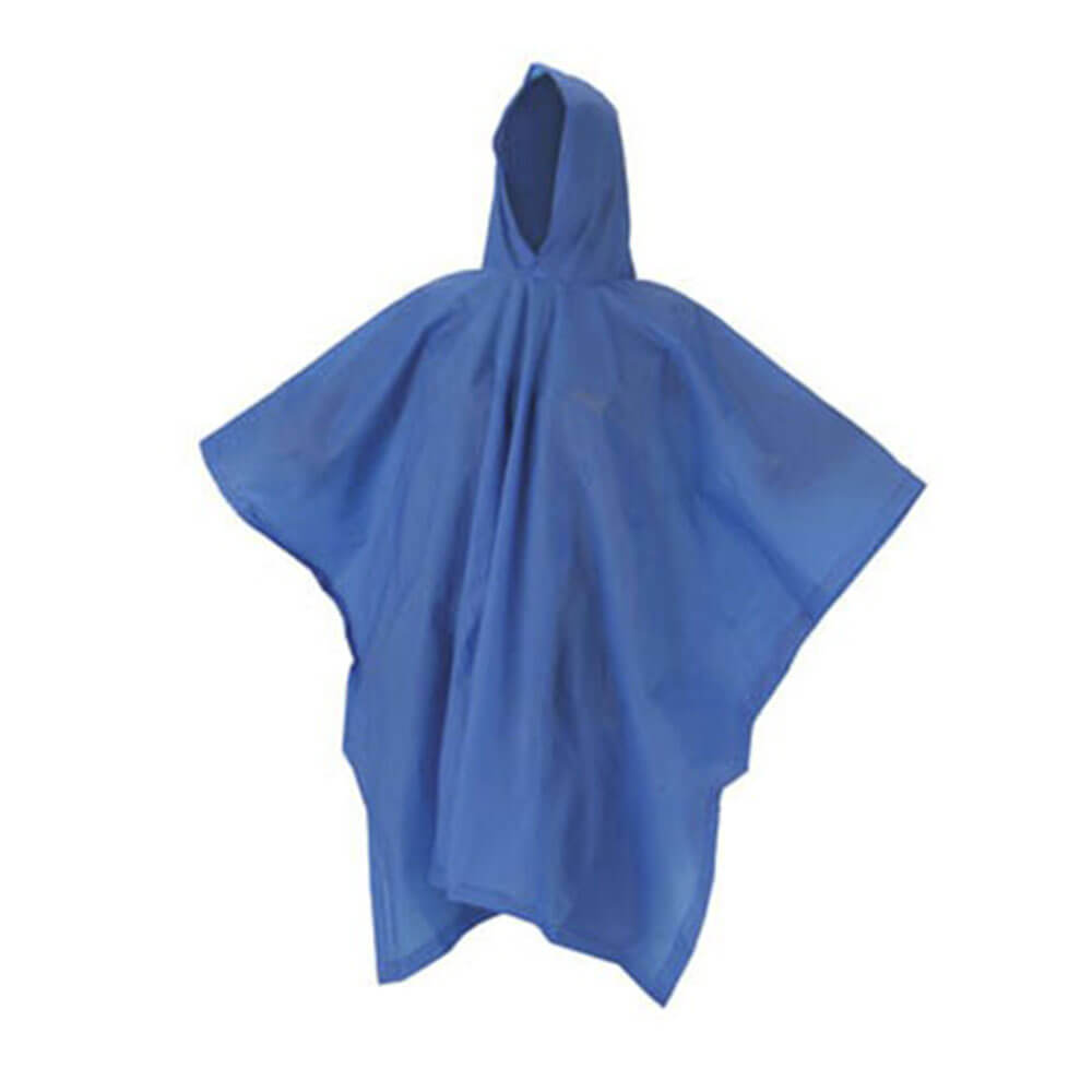 Blauwe herbruikbare poncho
