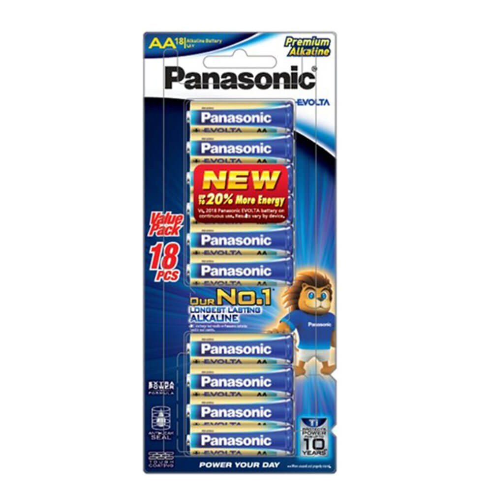 Panasonic Evolta AA Alkaline Battery (18 Packs)