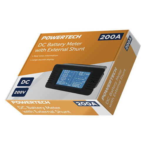 Powertech Direct Current Battery Meter with External Shunt