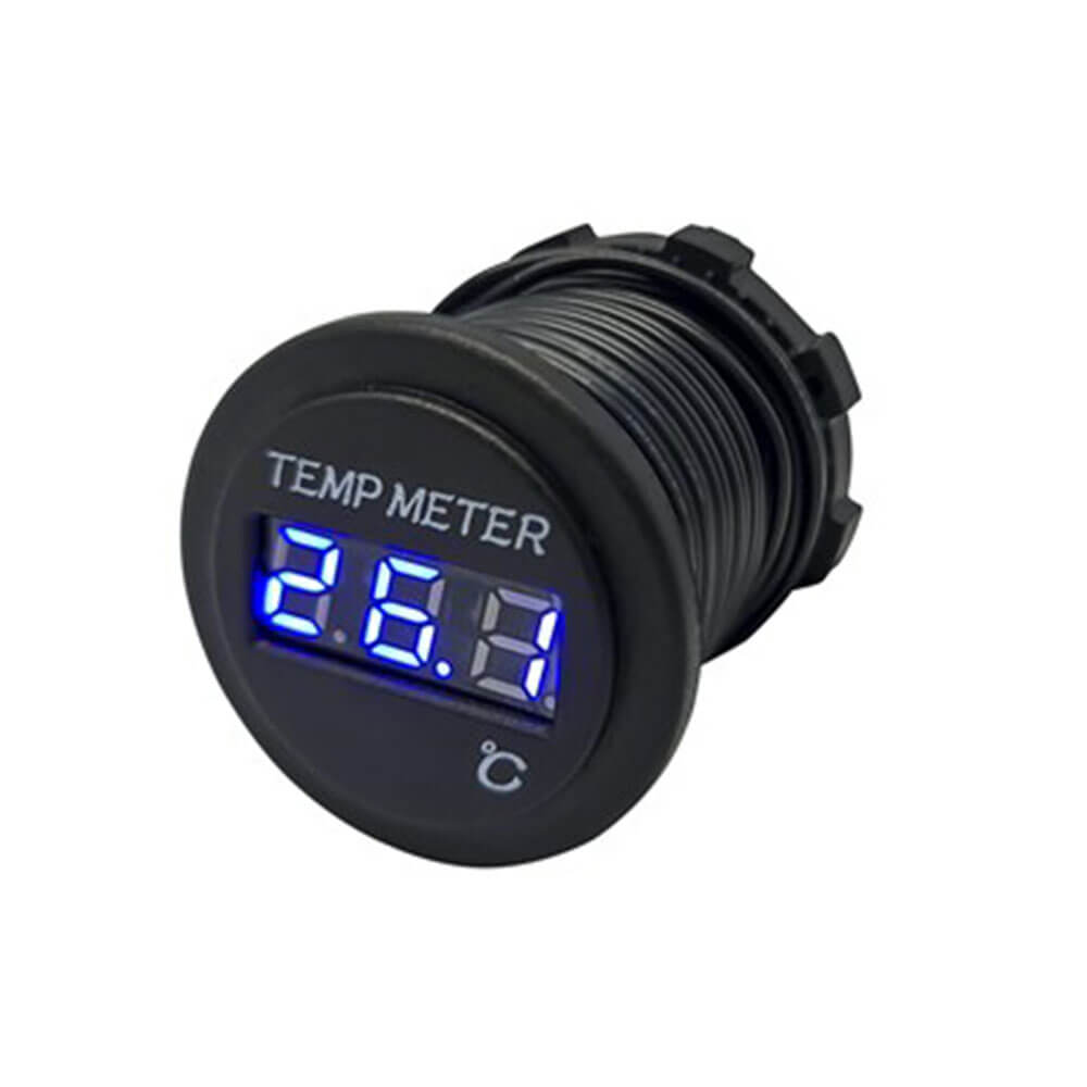 Termometro con display a LED blu e sensore esterno (3 m)